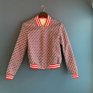 Floral bomber jacket